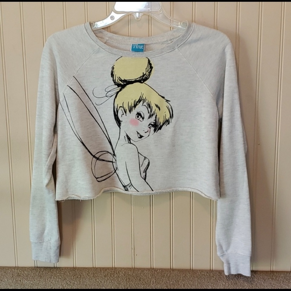Disney Tinkerbell crop sweatshirt size medium